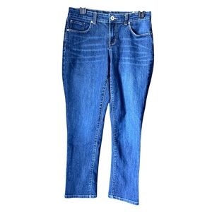 Style & Co Denim Boyfriend Jeans Size 4 Blue Mid Rise Stretch Casual Classic